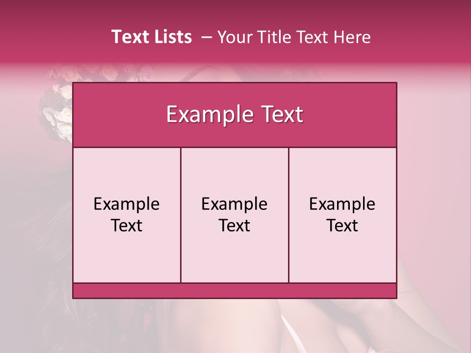 Clean Model Long Hair PowerPoint Template
