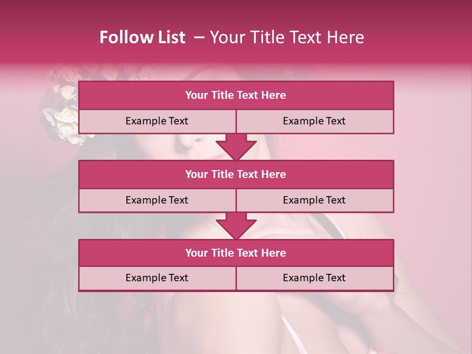 Clean Model Long Hair PowerPoint Template