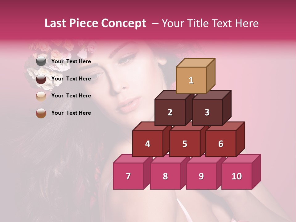 Clean Model Long Hair PowerPoint Template