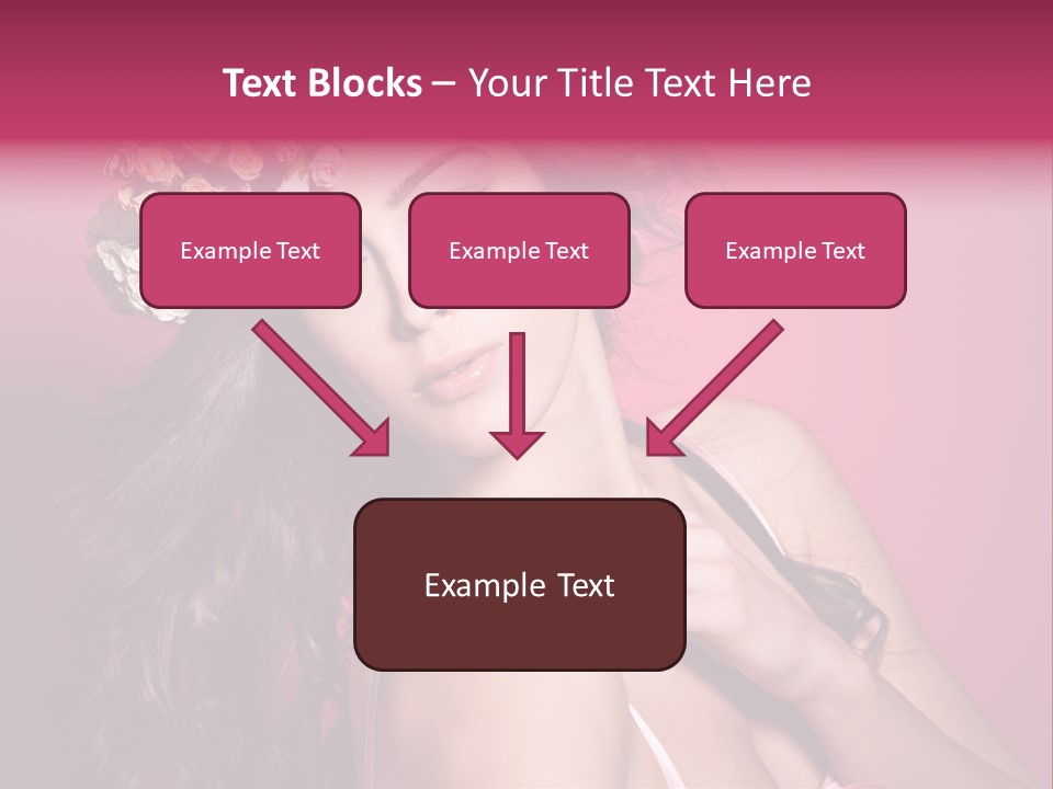 Clean Model Long Hair PowerPoint Template