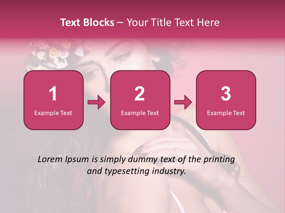 Clean Model Long Hair PowerPoint Template