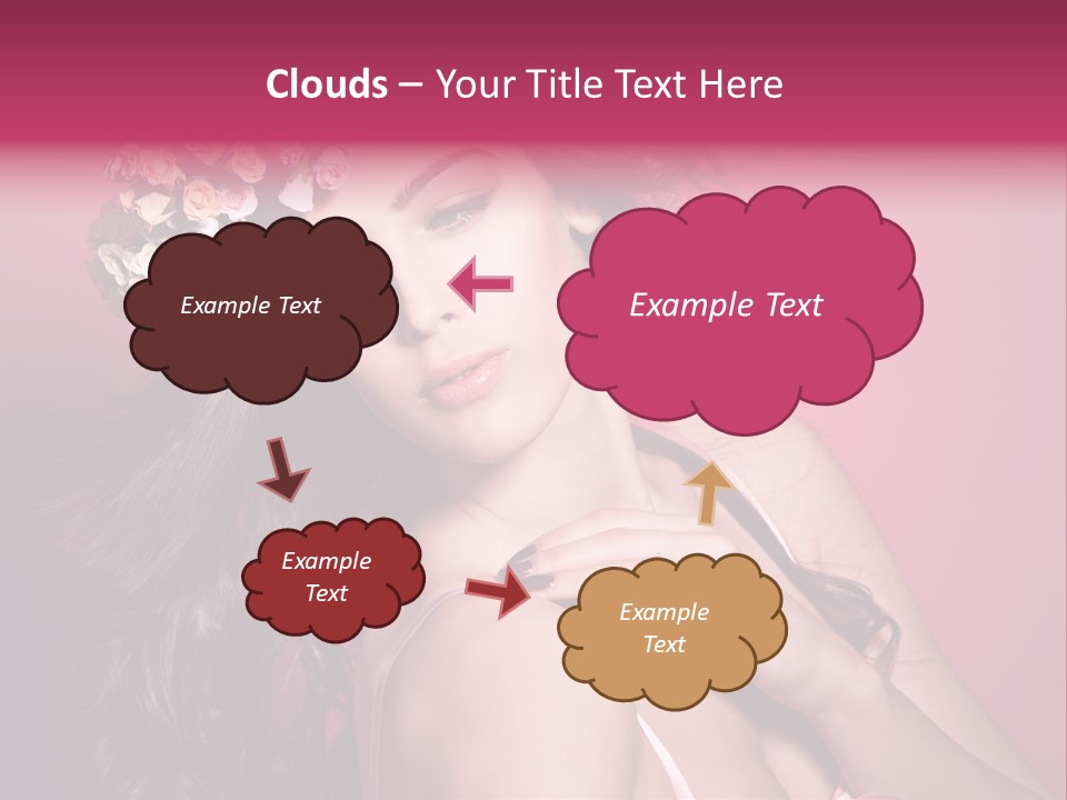 Clean Model Long Hair PowerPoint Template