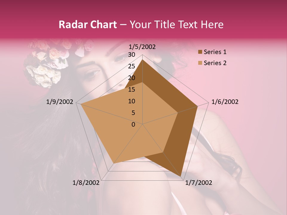 Clean Model Long Hair PowerPoint Template