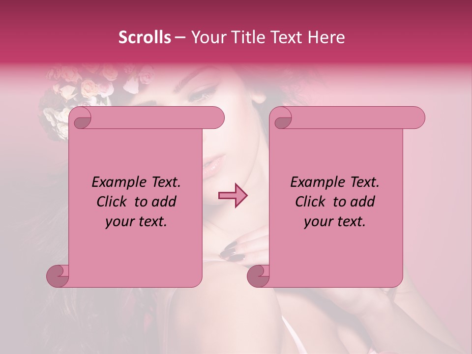 Clean Model Long Hair PowerPoint Template