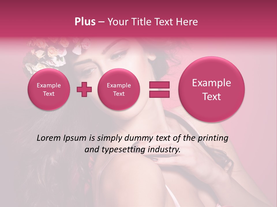 Clean Model Long Hair PowerPoint Template