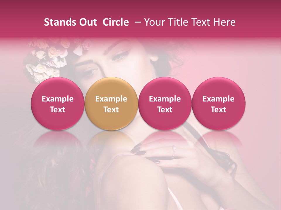 Clean Model Long Hair PowerPoint Template