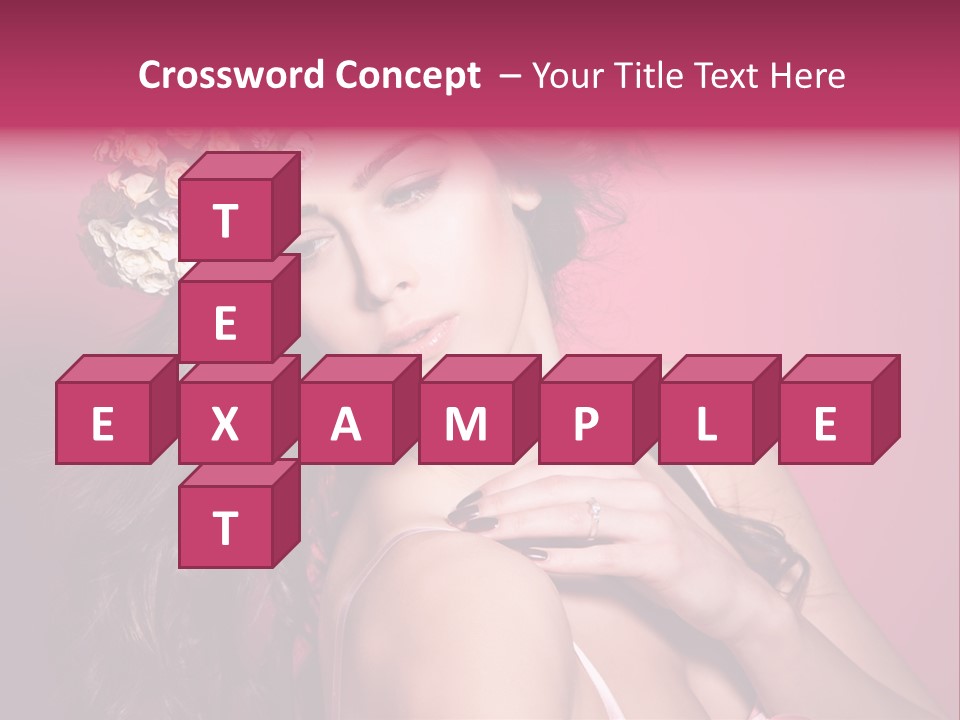 Clean Model Long Hair PowerPoint Template