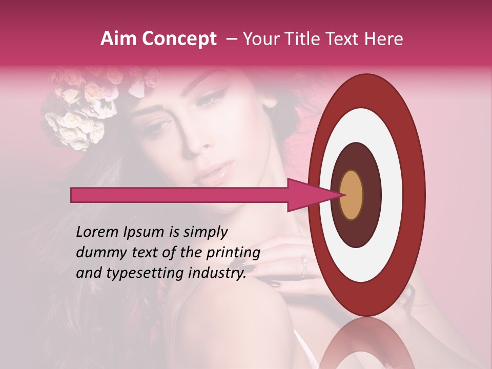 Clean Model Long Hair PowerPoint Template