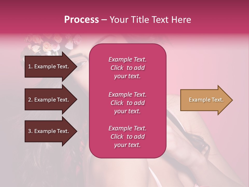 Clean Model Long Hair PowerPoint Template