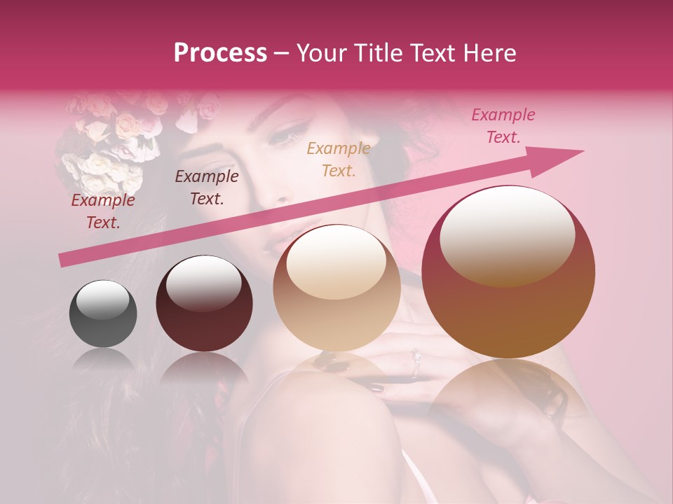 Clean Model Long Hair PowerPoint Template