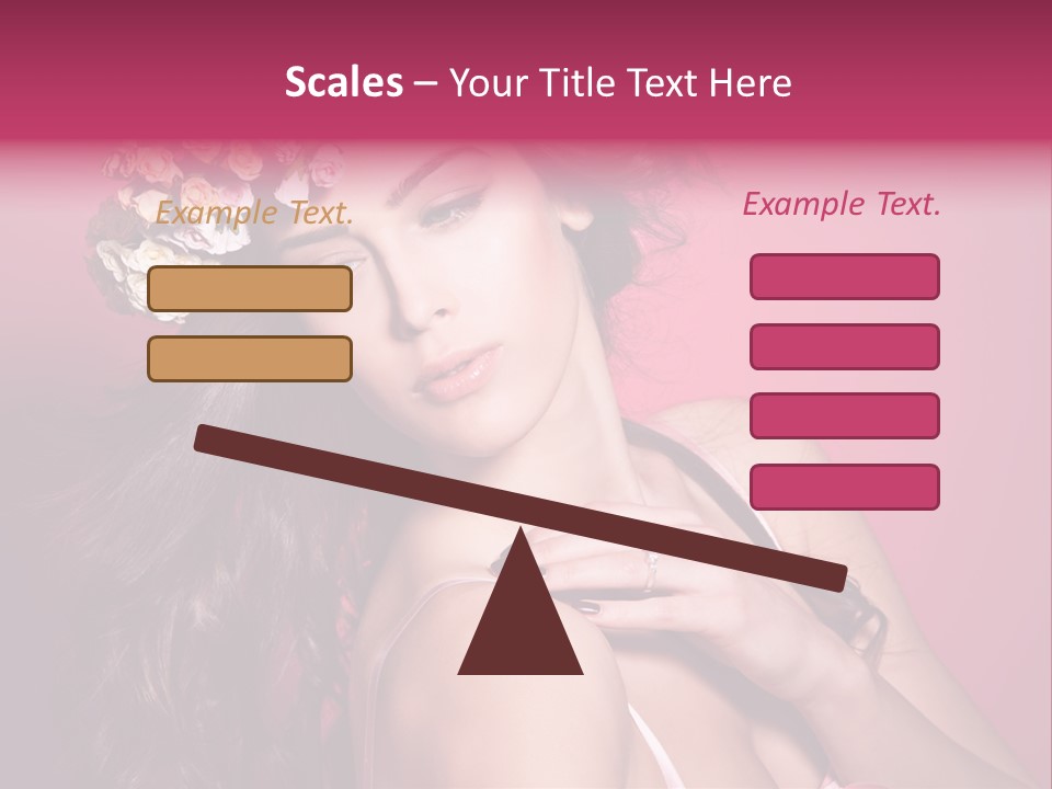 Clean Model Long Hair PowerPoint Template