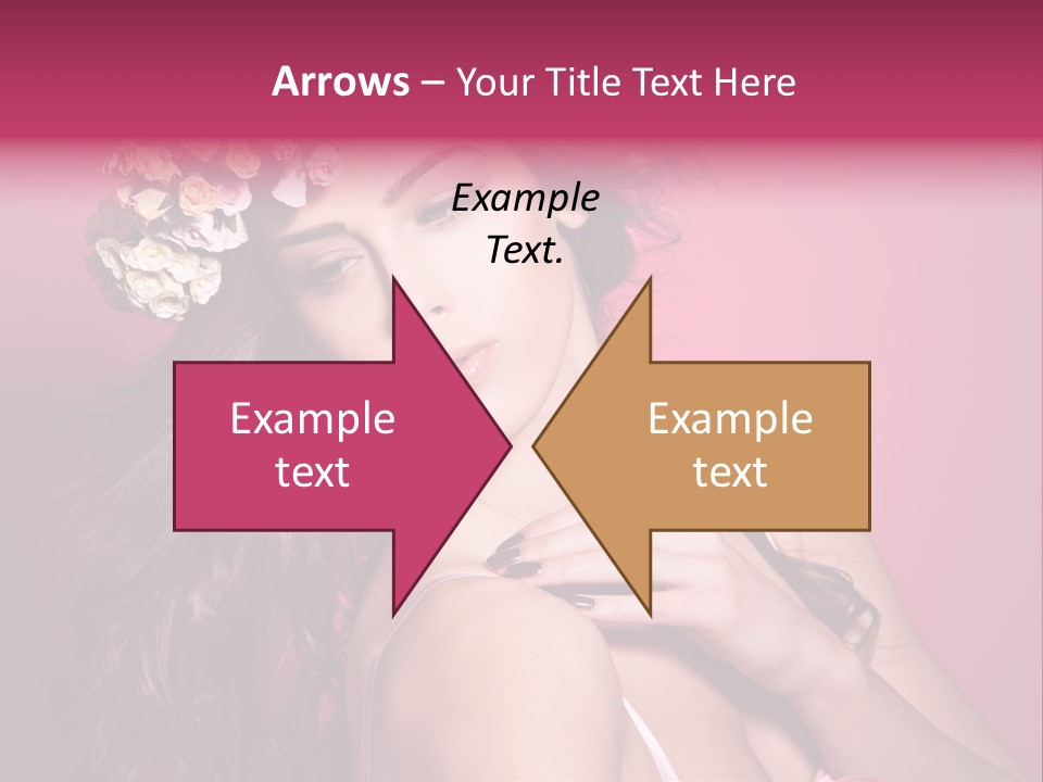 Clean Model Long Hair PowerPoint Template