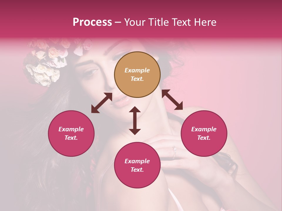 Clean Model Long Hair PowerPoint Template