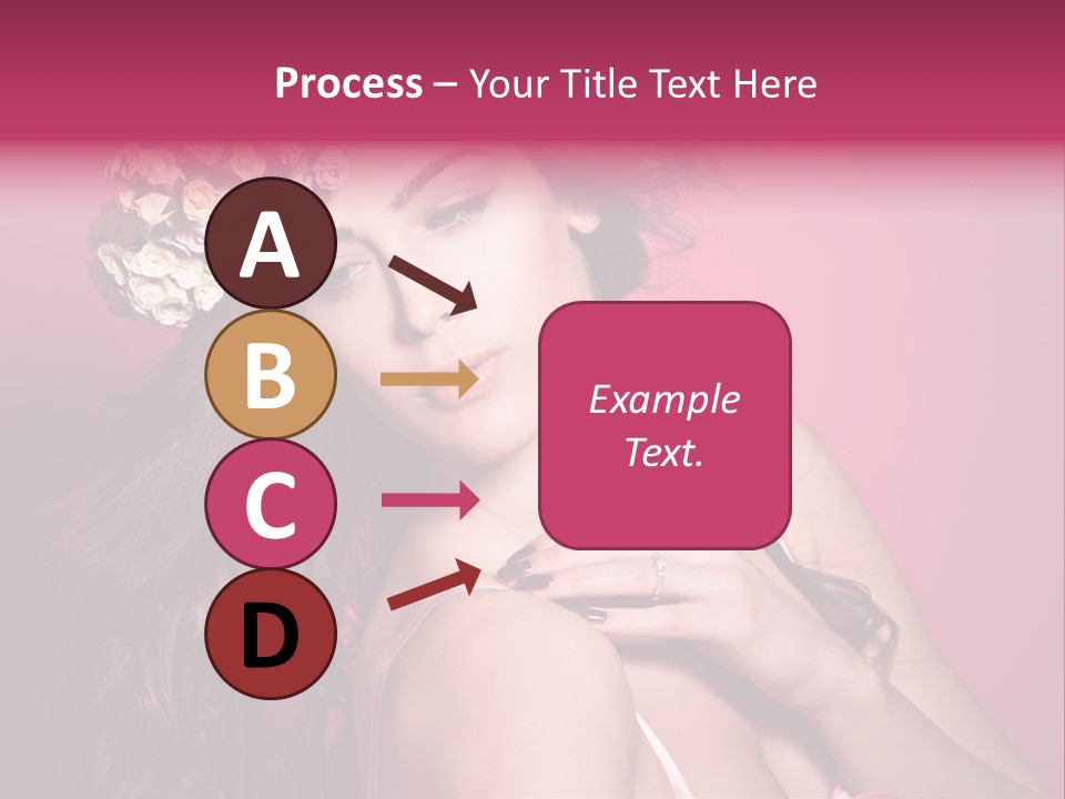 Clean Model Long Hair PowerPoint Template