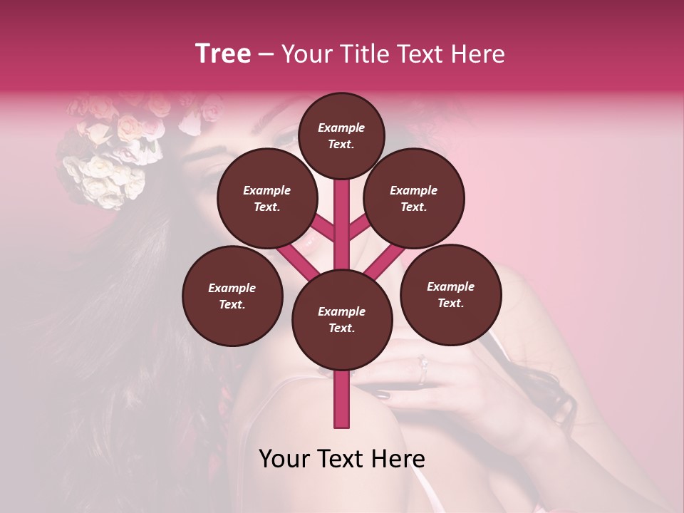 Clean Model Long Hair PowerPoint Template