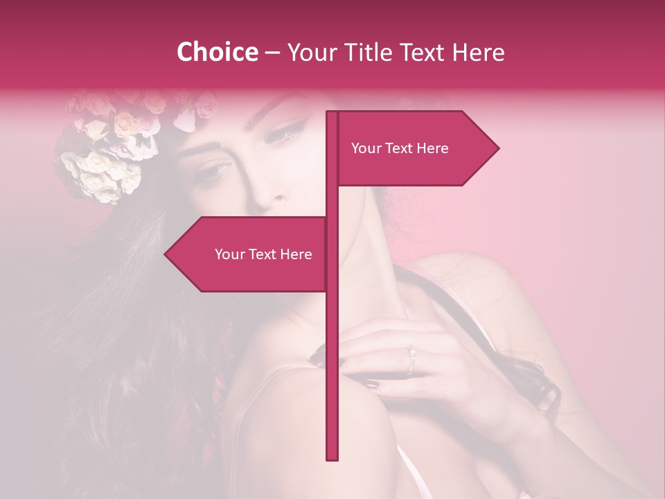 Clean Model Long Hair PowerPoint Template