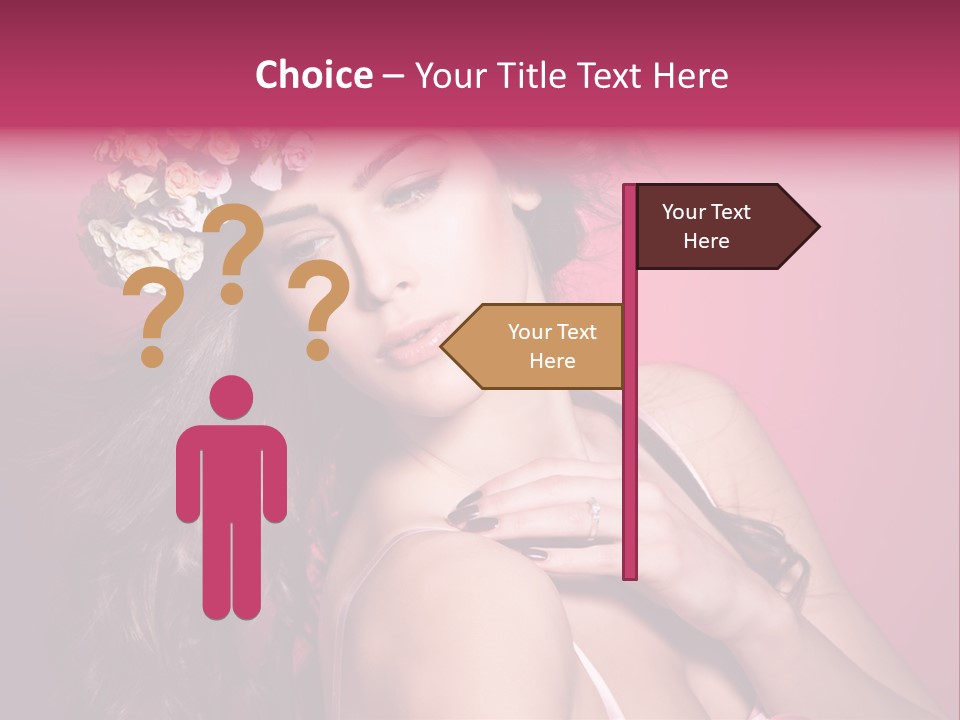 Clean Model Long Hair PowerPoint Template