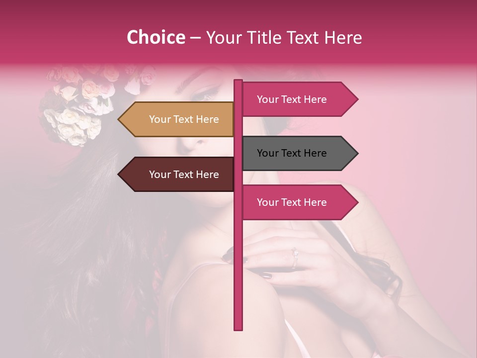 Clean Model Long Hair PowerPoint Template