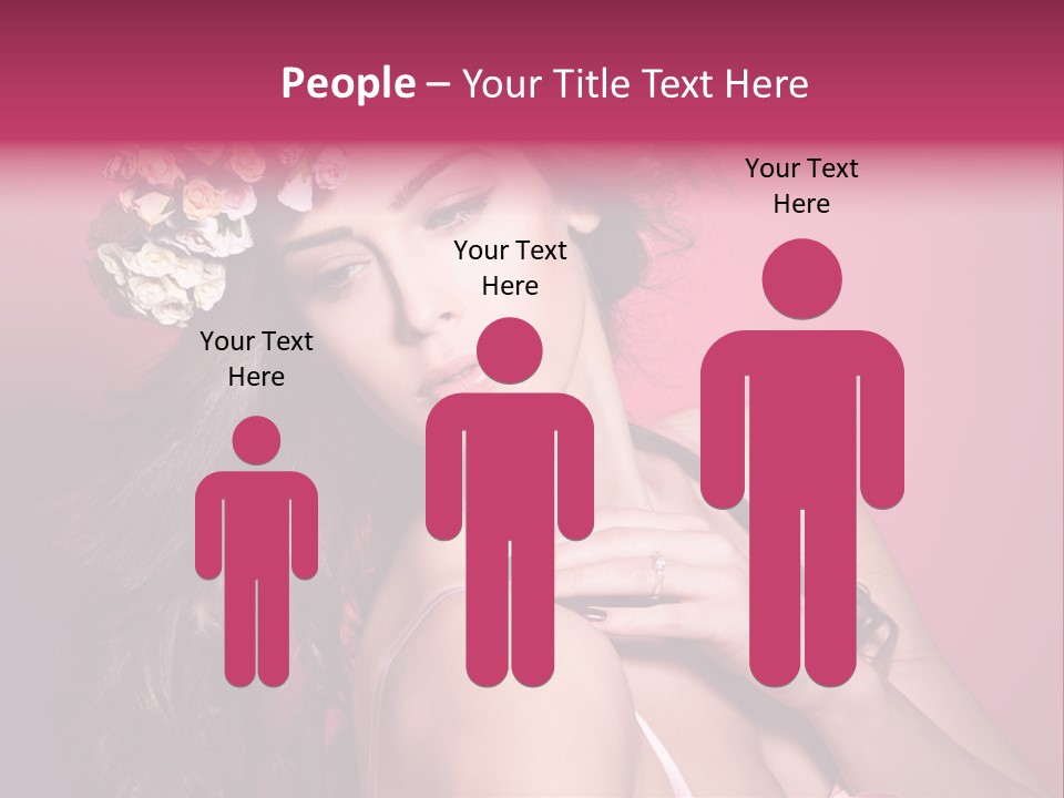 Clean Model Long Hair PowerPoint Template