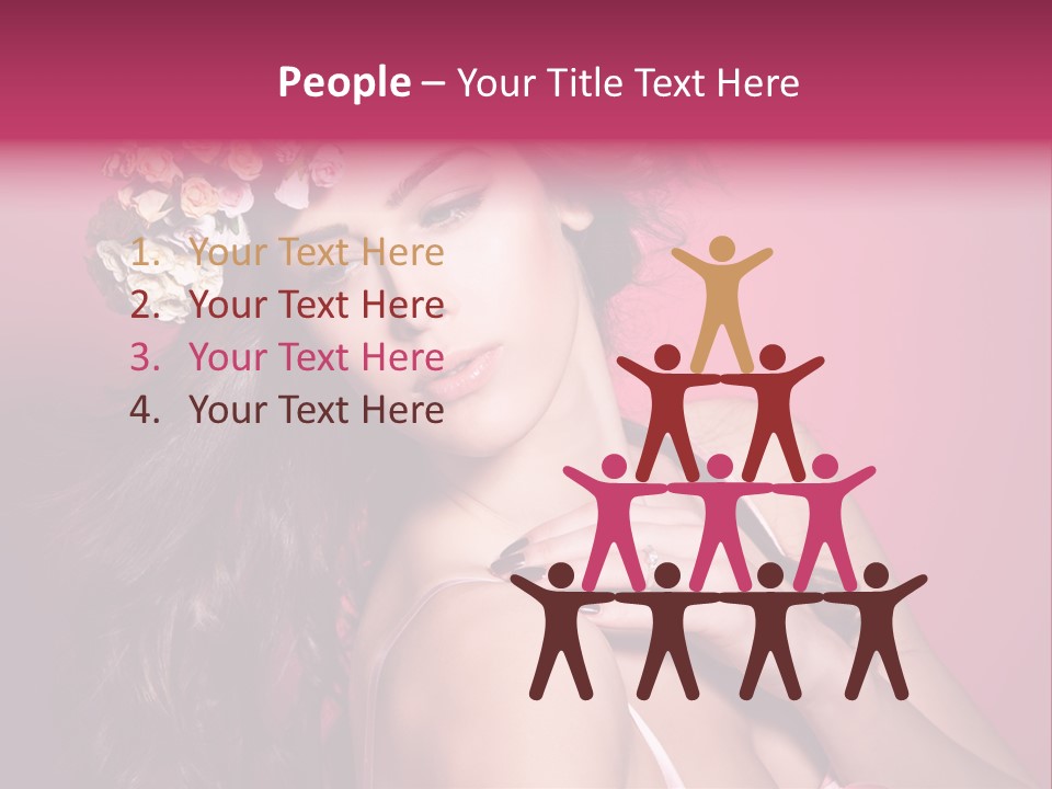 Clean Model Long Hair PowerPoint Template