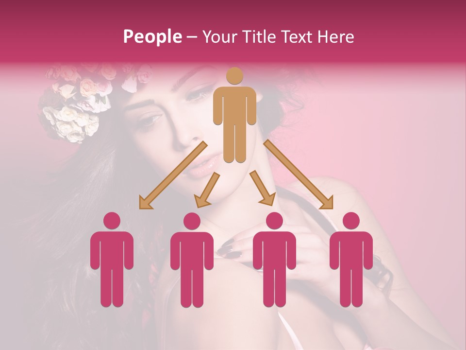 Clean Model Long Hair PowerPoint Template