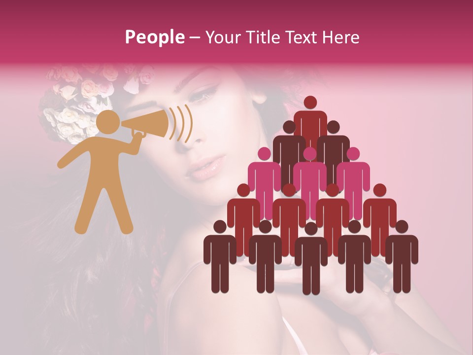 Clean Model Long Hair PowerPoint Template