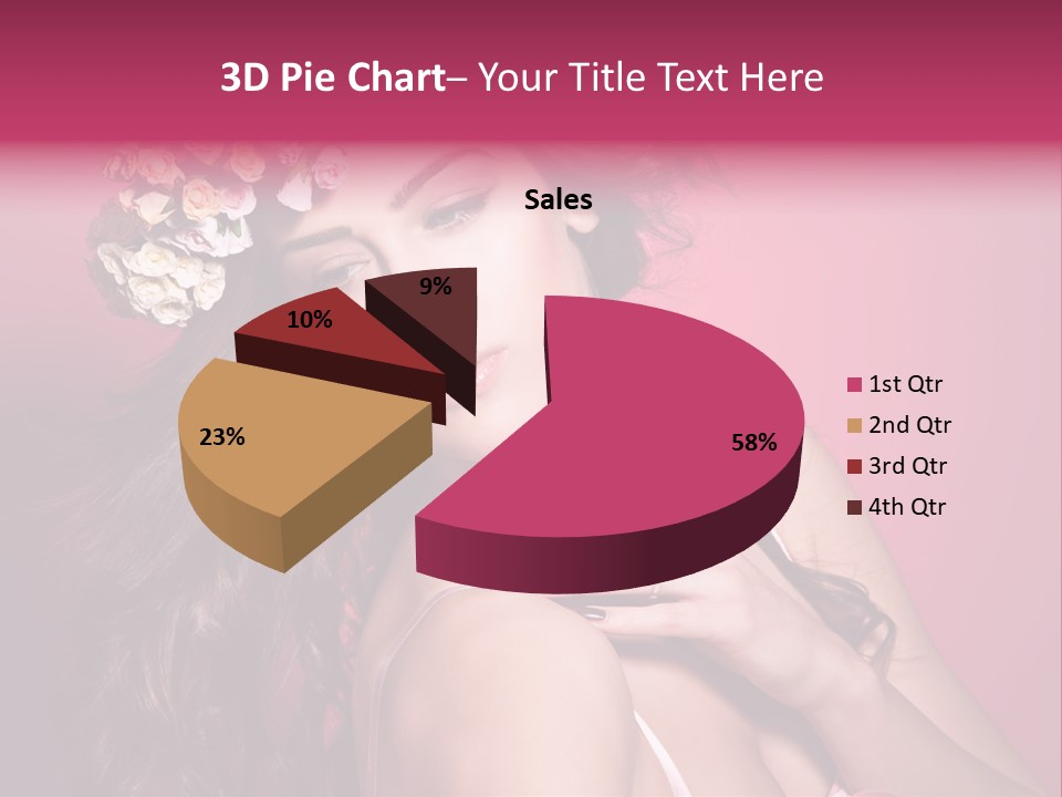 Clean Model Long Hair PowerPoint Template