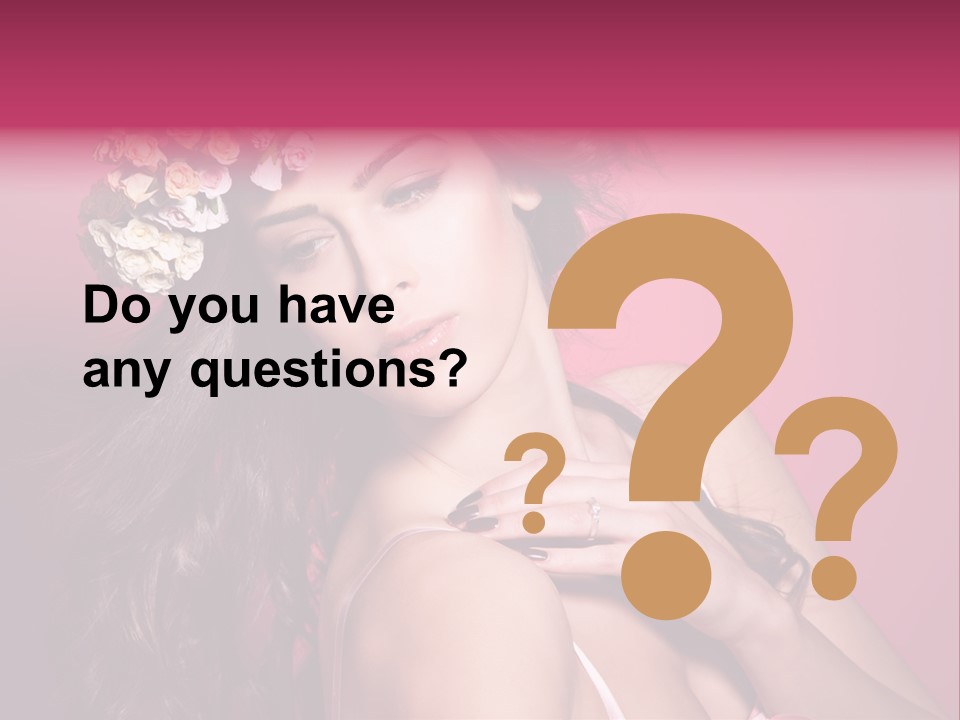 Clean Model Long Hair PowerPoint Template