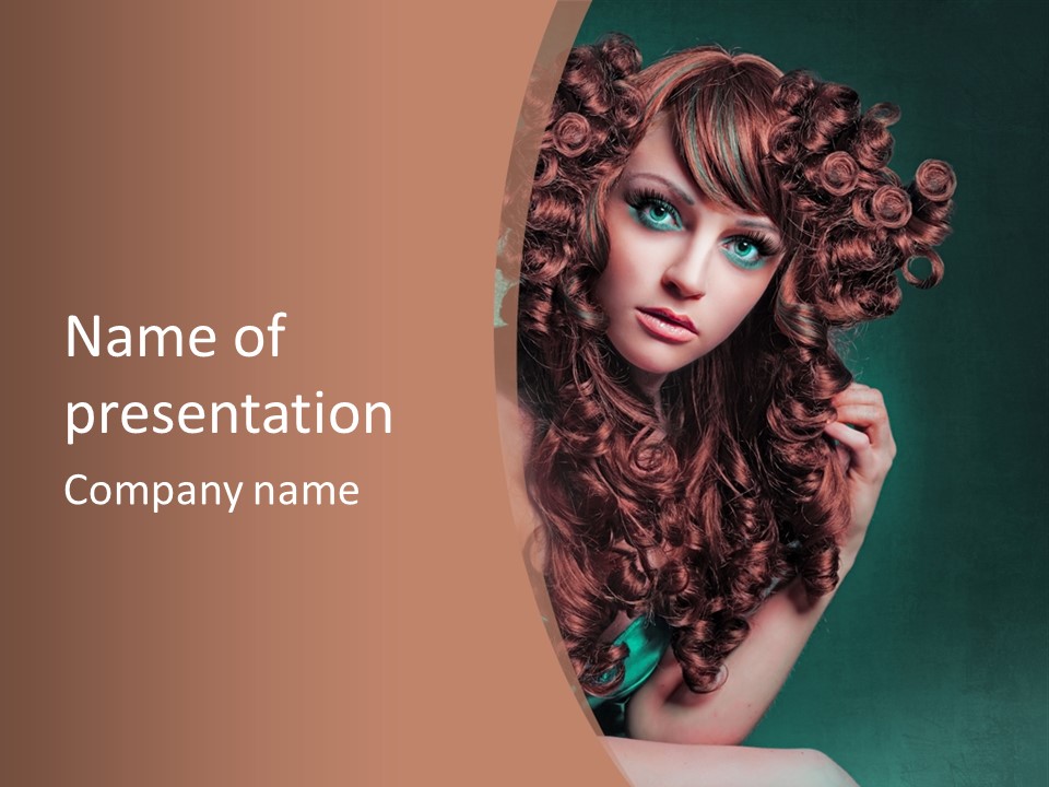 Visagist Farbe Festlich PowerPoint Template