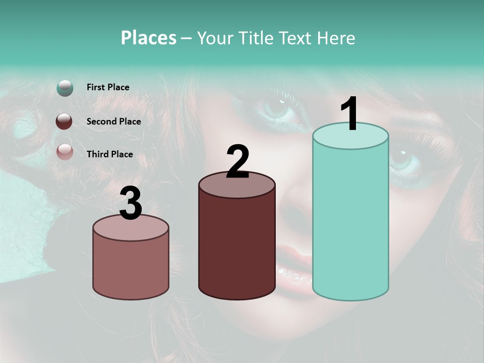 Knallig Portrait Hochsteckfrisur PowerPoint Template