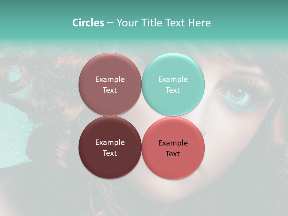 Knallig Portrait Hochsteckfrisur PowerPoint Template