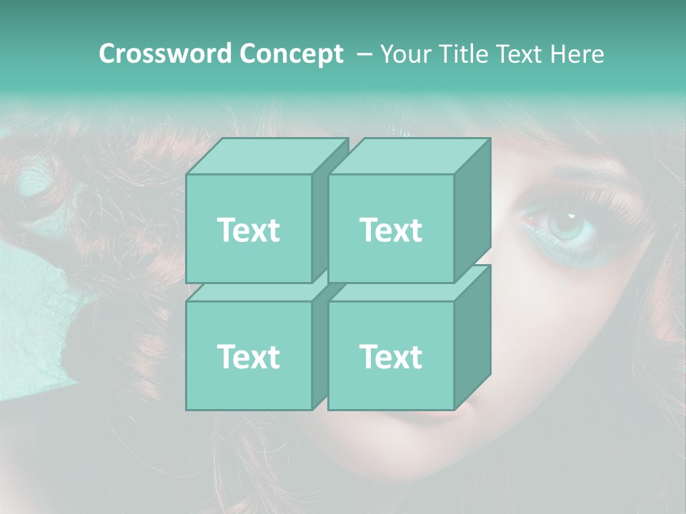 Knallig Portrait Hochsteckfrisur PowerPoint Template