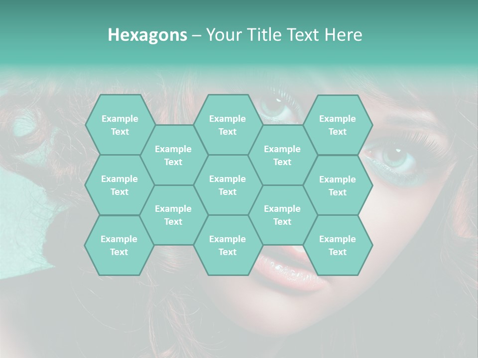 Knallig Portrait Hochsteckfrisur PowerPoint Template