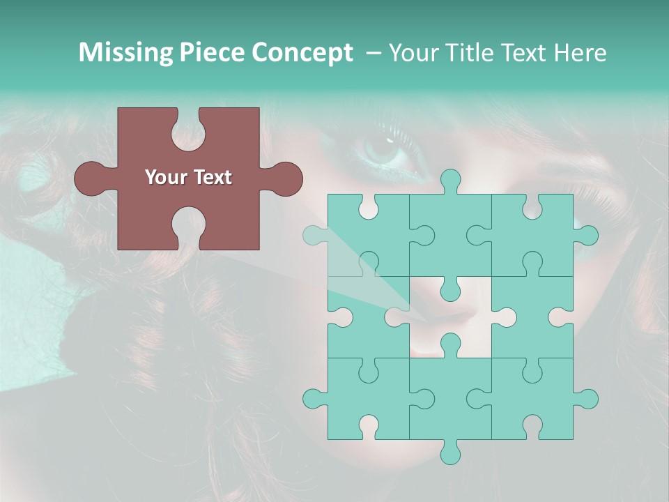 Knallig Portrait Hochsteckfrisur PowerPoint Template