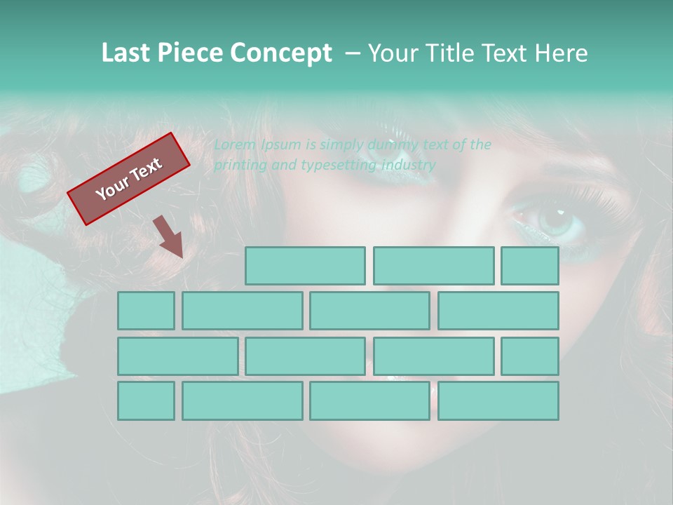 Knallig Portrait Hochsteckfrisur PowerPoint Template