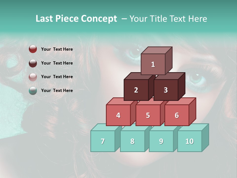 Knallig Portrait Hochsteckfrisur PowerPoint Template