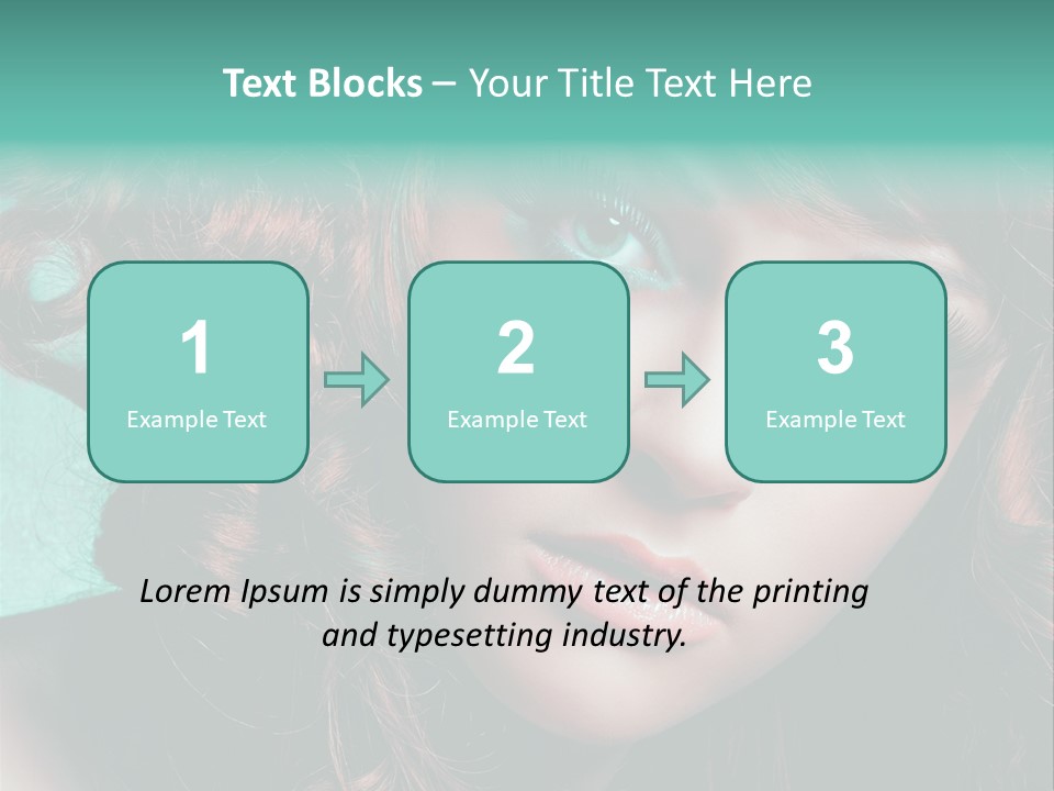 Knallig Portrait Hochsteckfrisur PowerPoint Template