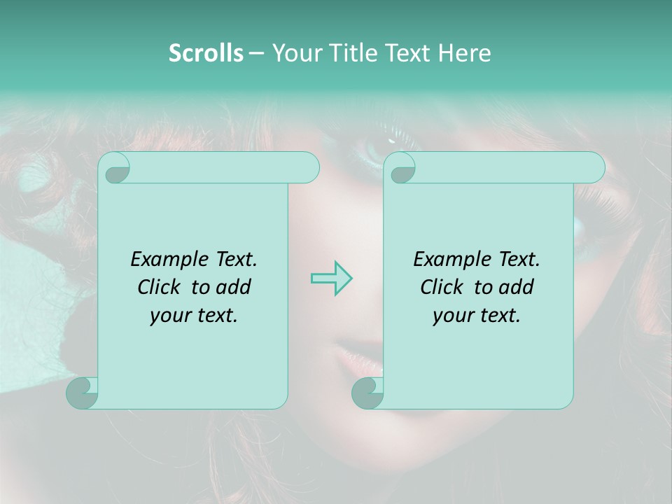 Knallig Portrait Hochsteckfrisur PowerPoint Template