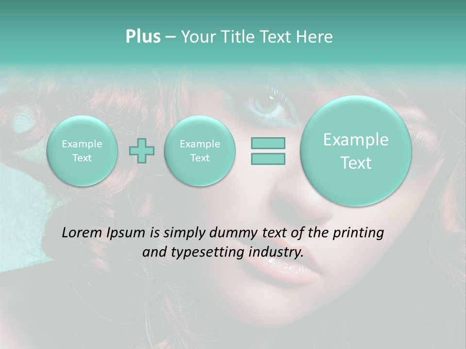 Knallig Portrait Hochsteckfrisur PowerPoint Template