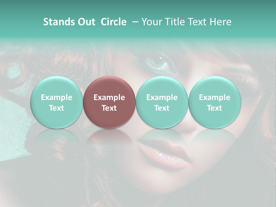 Knallig Portrait Hochsteckfrisur PowerPoint Template