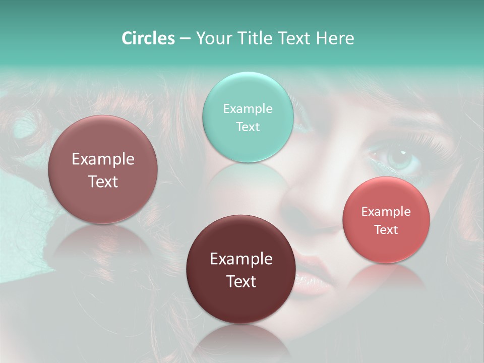 Knallig Portrait Hochsteckfrisur PowerPoint Template