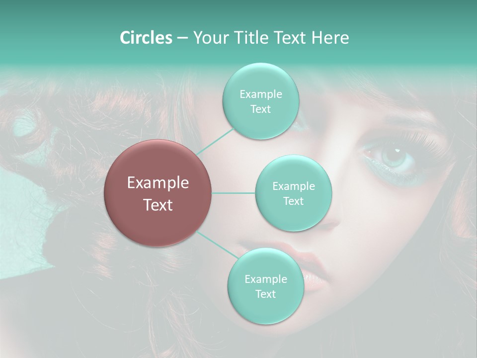 Knallig Portrait Hochsteckfrisur PowerPoint Template