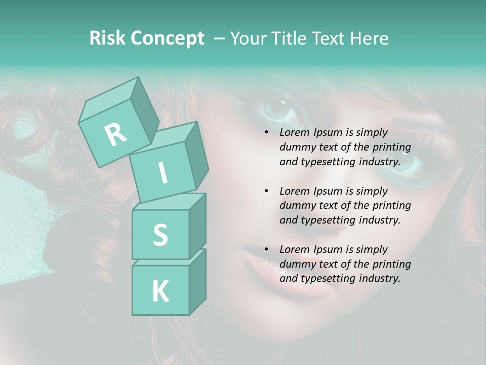 Knallig Portrait Hochsteckfrisur PowerPoint Template
