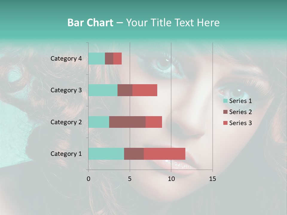 Knallig Portrait Hochsteckfrisur PowerPoint Template