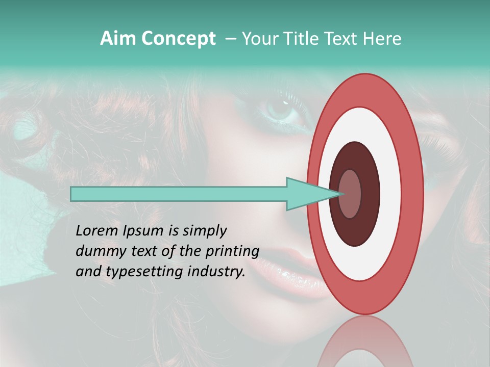 Knallig Portrait Hochsteckfrisur PowerPoint Template