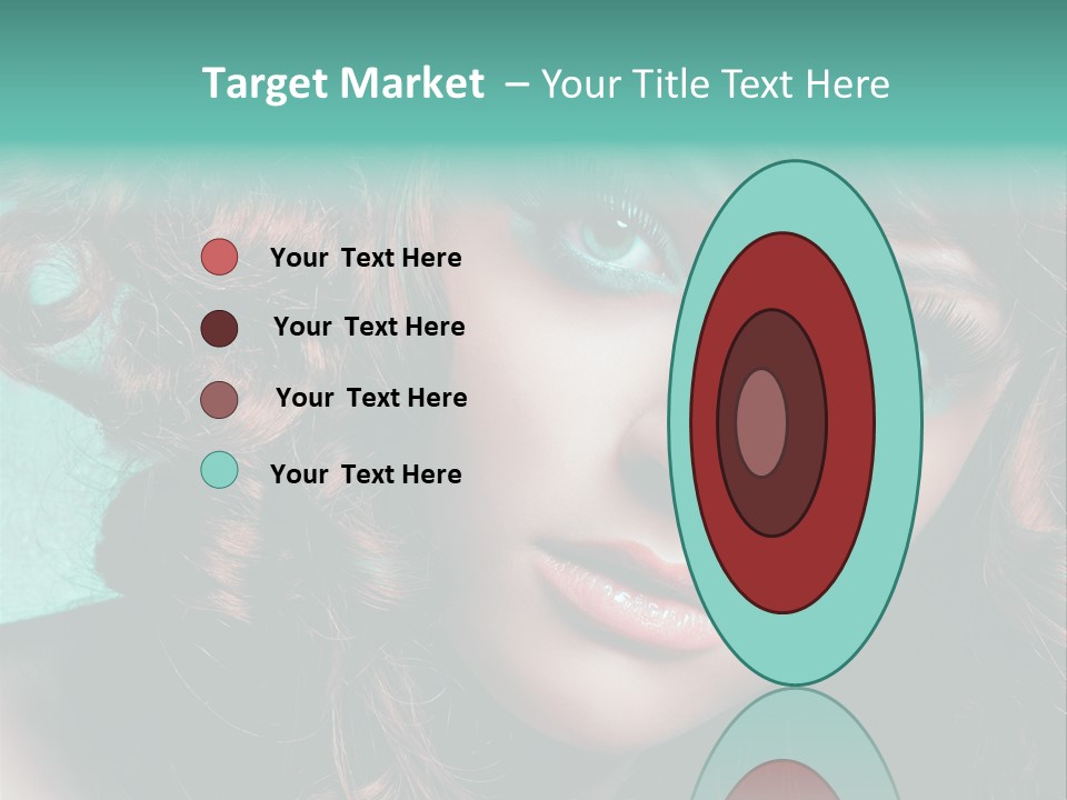 Knallig Portrait Hochsteckfrisur PowerPoint Template