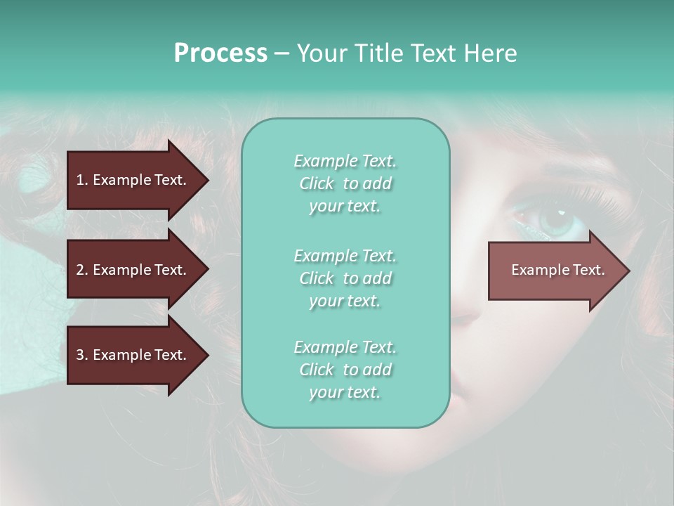Knallig Portrait Hochsteckfrisur PowerPoint Template