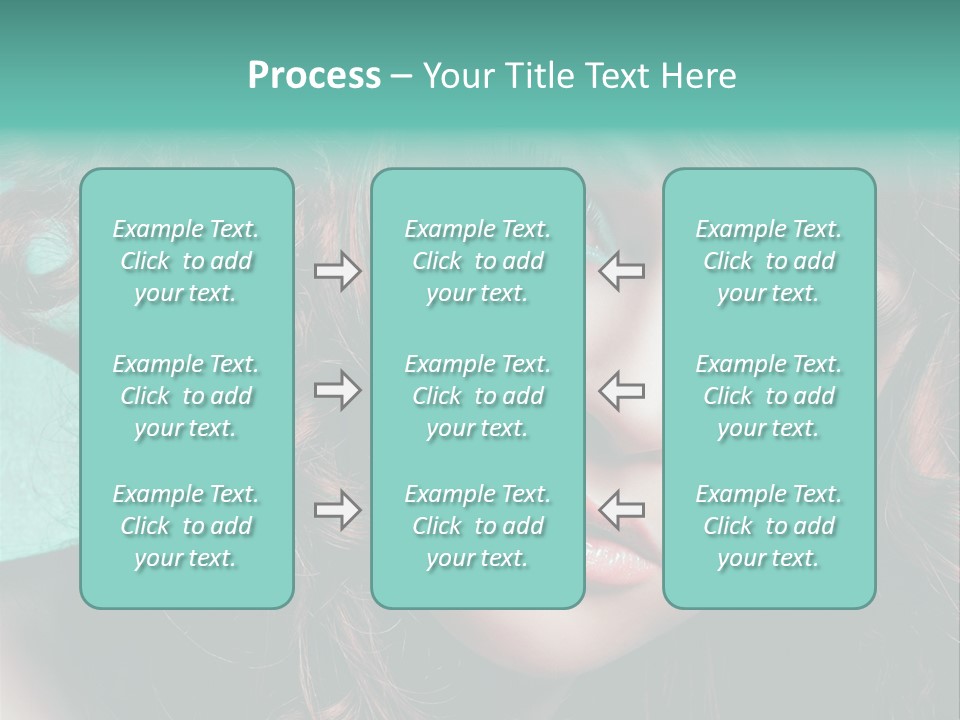 Knallig Portrait Hochsteckfrisur PowerPoint Template