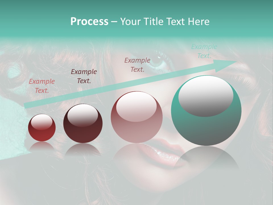 Knallig Portrait Hochsteckfrisur PowerPoint Template