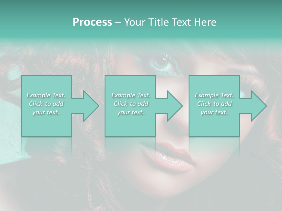 Knallig Portrait Hochsteckfrisur PowerPoint Template